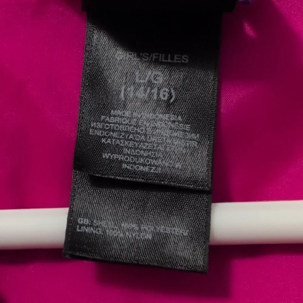 North Face Kids' Purple Raincoat/Ski Jacket with Pink/White Highlights - Picture 3 of 9